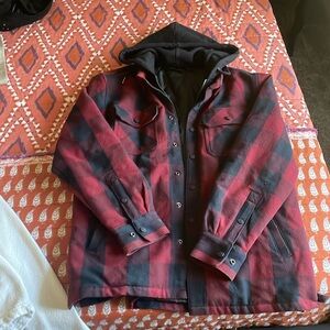 Men’s HARLEY DAVIDSON Plaid Hooded Jacket Size L